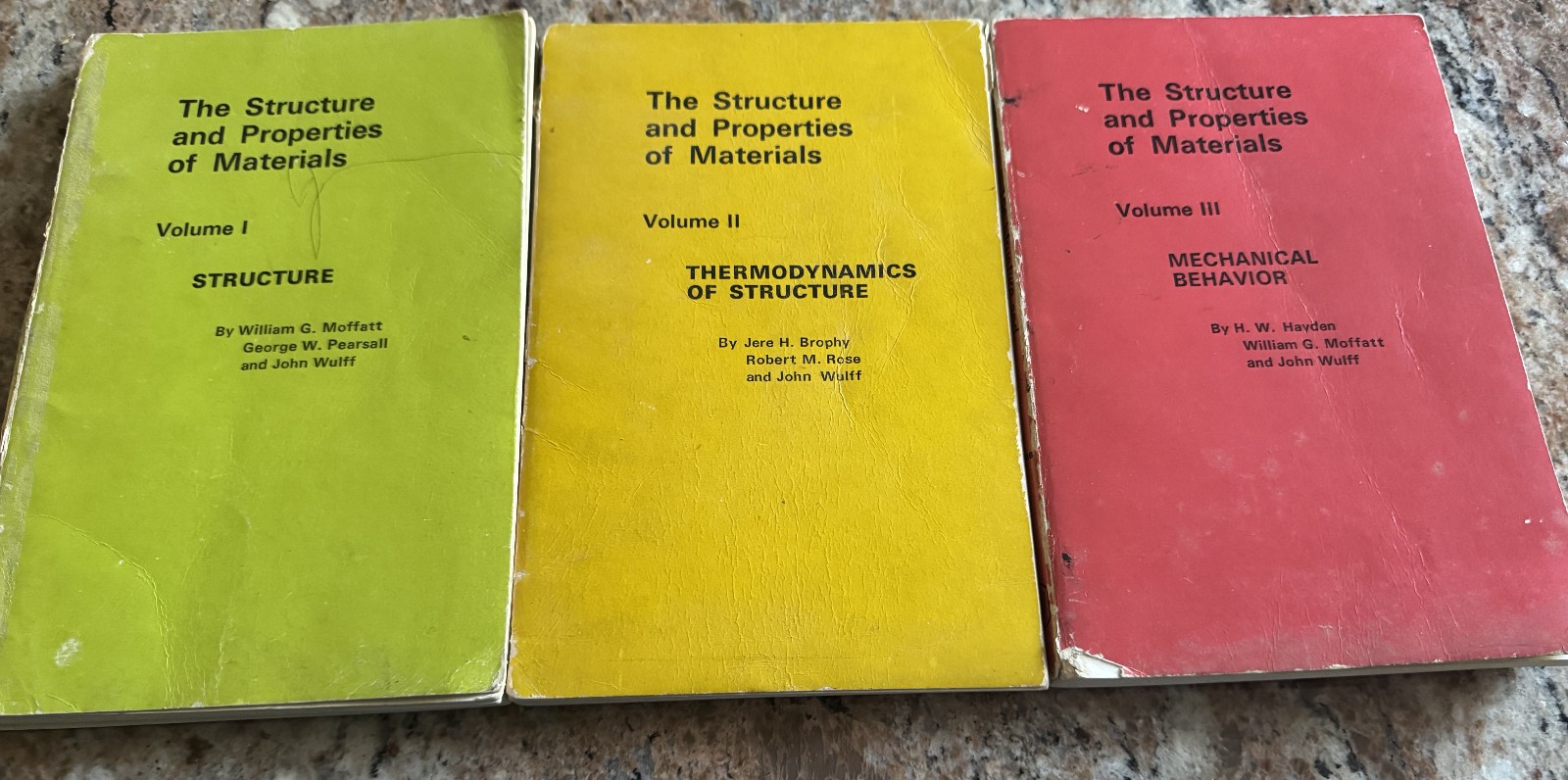 3 Book set- Structure and Properties of Materials – Wulff Series Vols. 1,2 and 3