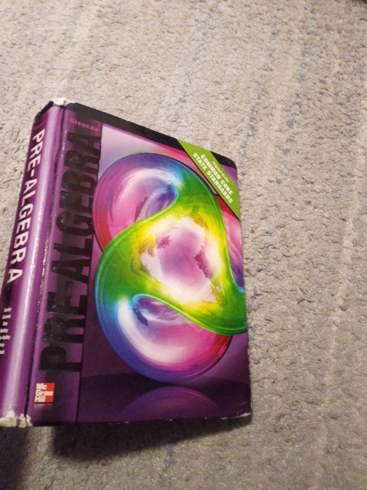 Glencoe Pre-Algebra Student Edition Hardcover 2012 McGraw-Hill –