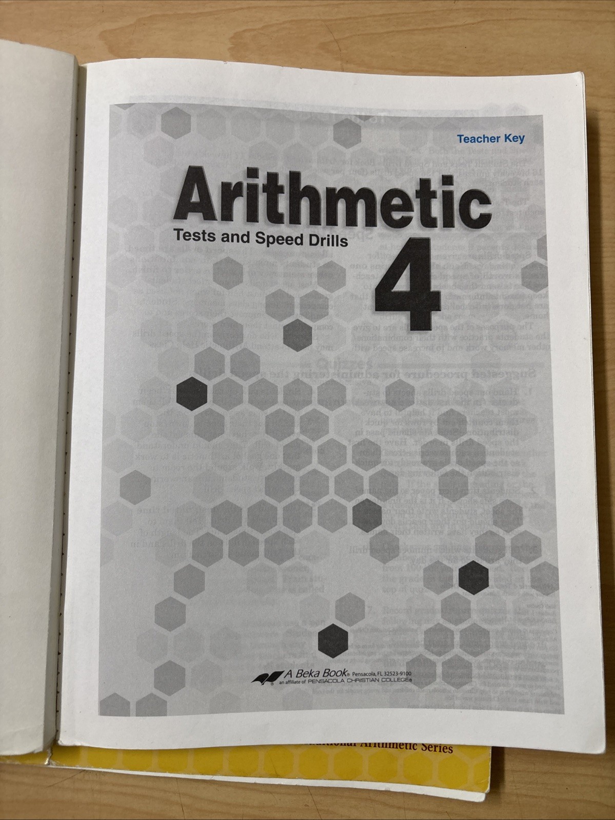 Abeka Book Arithmetic 4 Set 4th Edition Work-Text Answer Key + Tests Teacher Key
