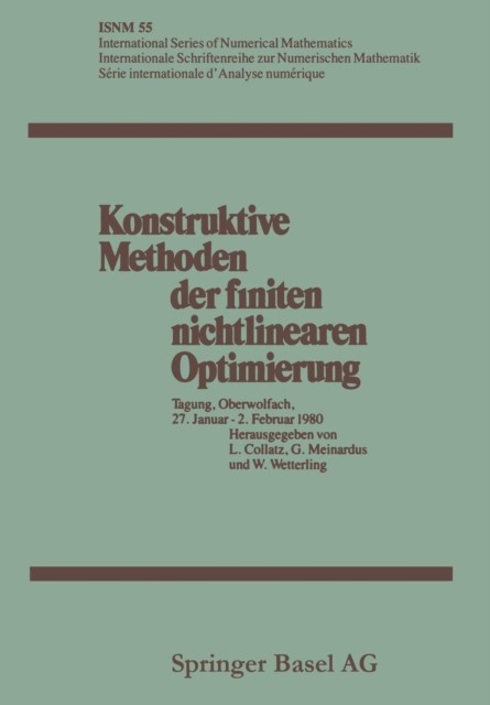 Collatz – Konstruktive Methoden der finiten nichtlinearen Optimierung – X555z