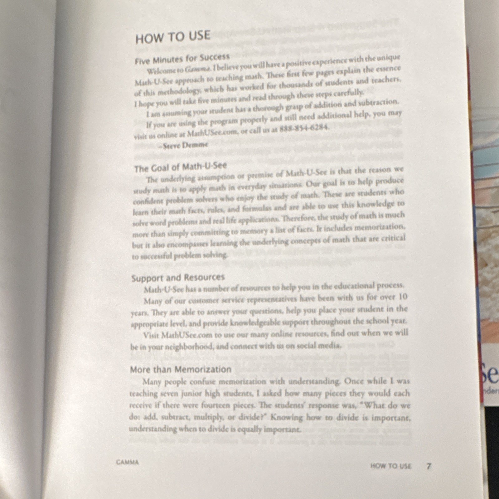 Math-U-See Gamma Multiplication Set DVD Book Instruction Manual Tests
