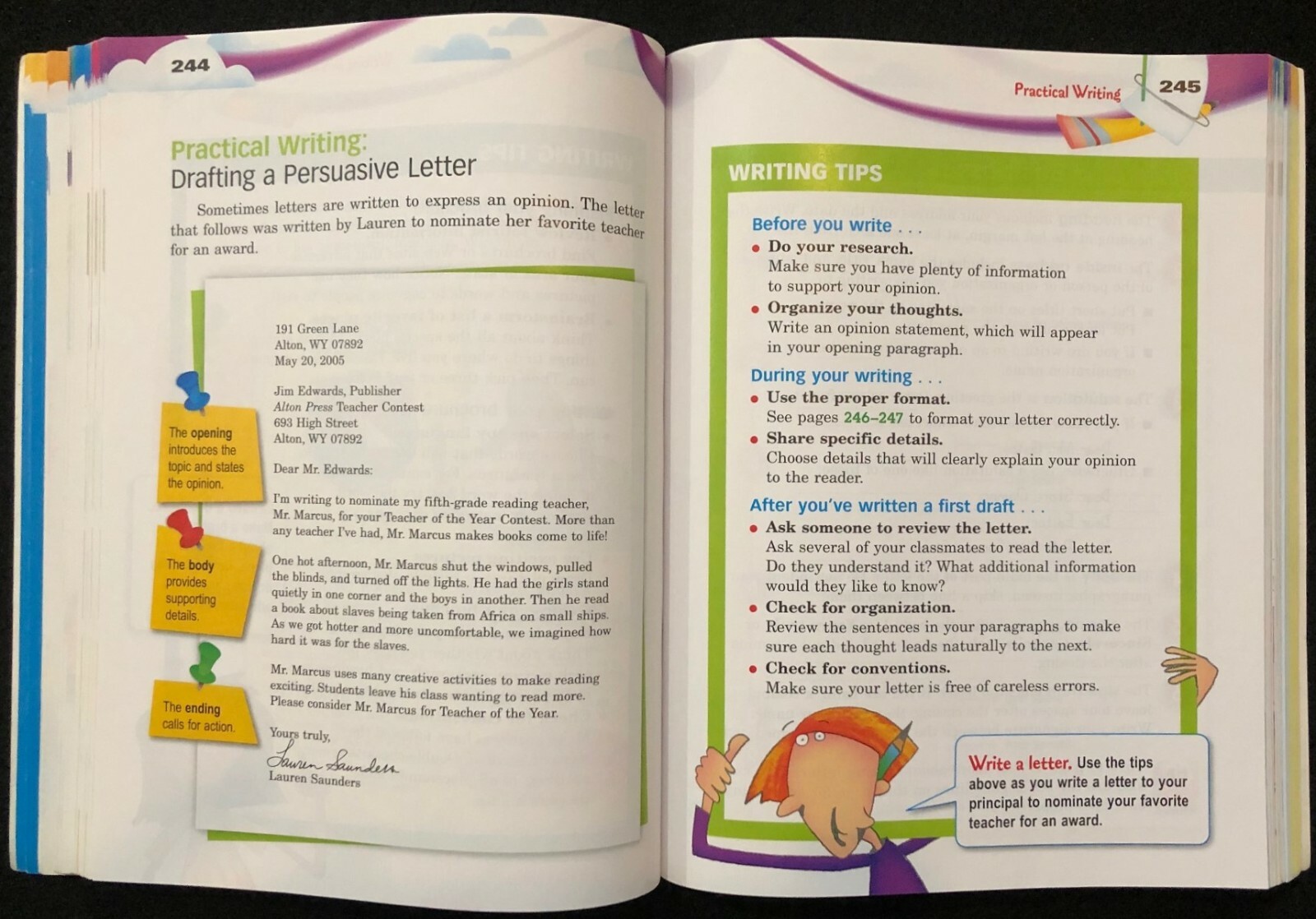 5th Grade – WRITE SOURCE: A Book for Writing, Thinking, and Learning (2006)