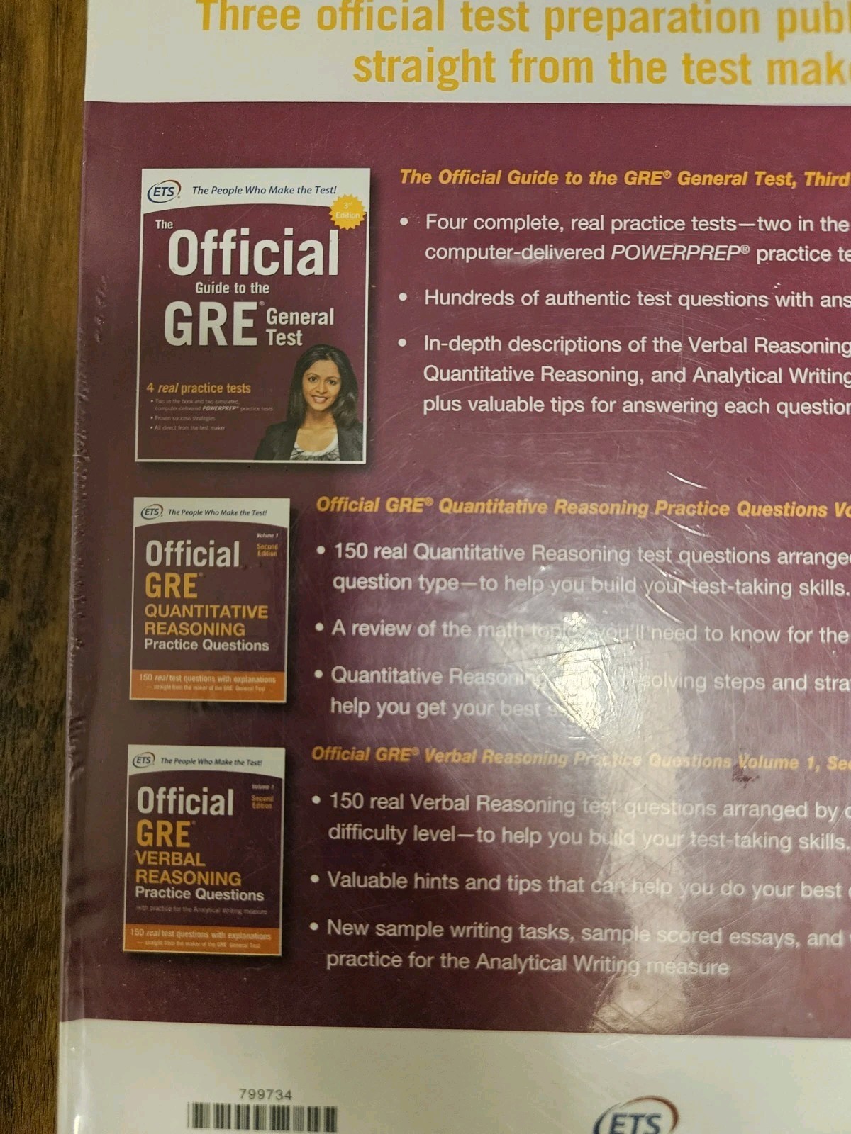 Official GRE Super Power Pack ETS 3 Test Prep Publications New – Sealed