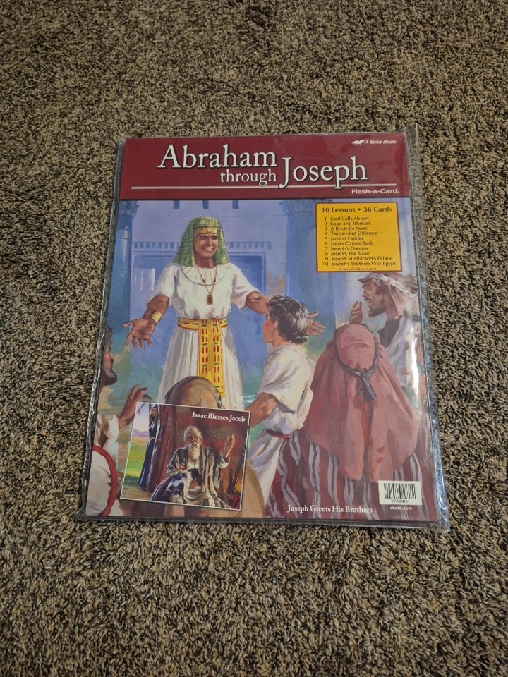 Abeka Bible Curriculum Flash-A-Card Abraham Through Joseph 10 Lessons With Book