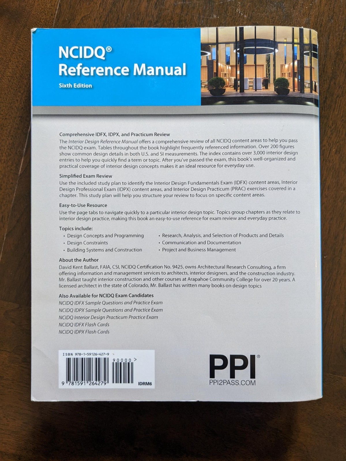 NCIDQ Interior Design Reference Manual, Sixth Edition