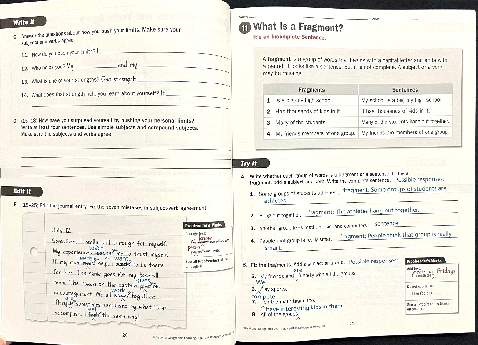 EDGE – Grammar & Writing Practice (Level C) TEACHER EDITION (2014, Cengage)