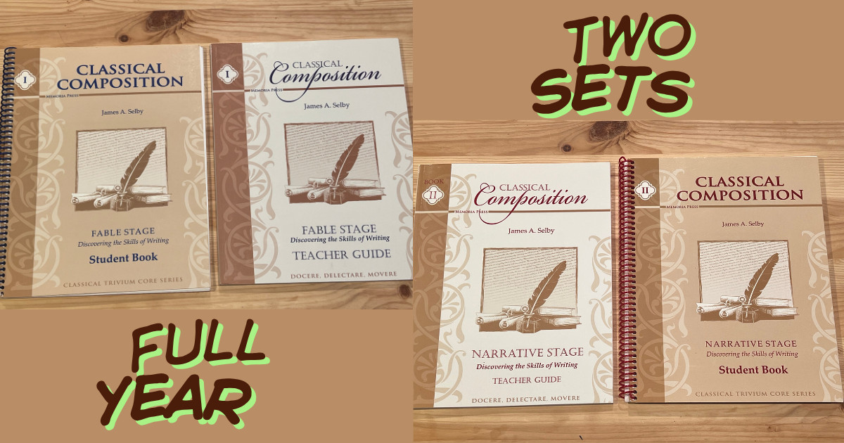 Memoria Press Composition: Student book & Teacher guide: Parts I & II-full year