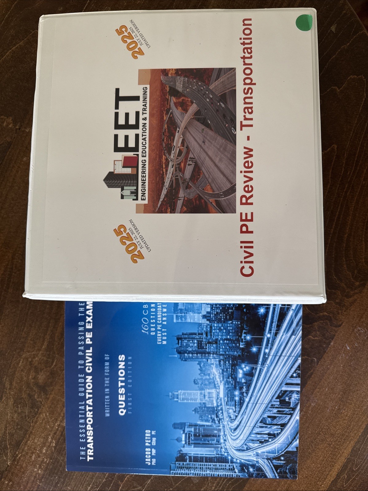 2025 EET Civil PE Transportation Binder And Petro Transportation Review Book