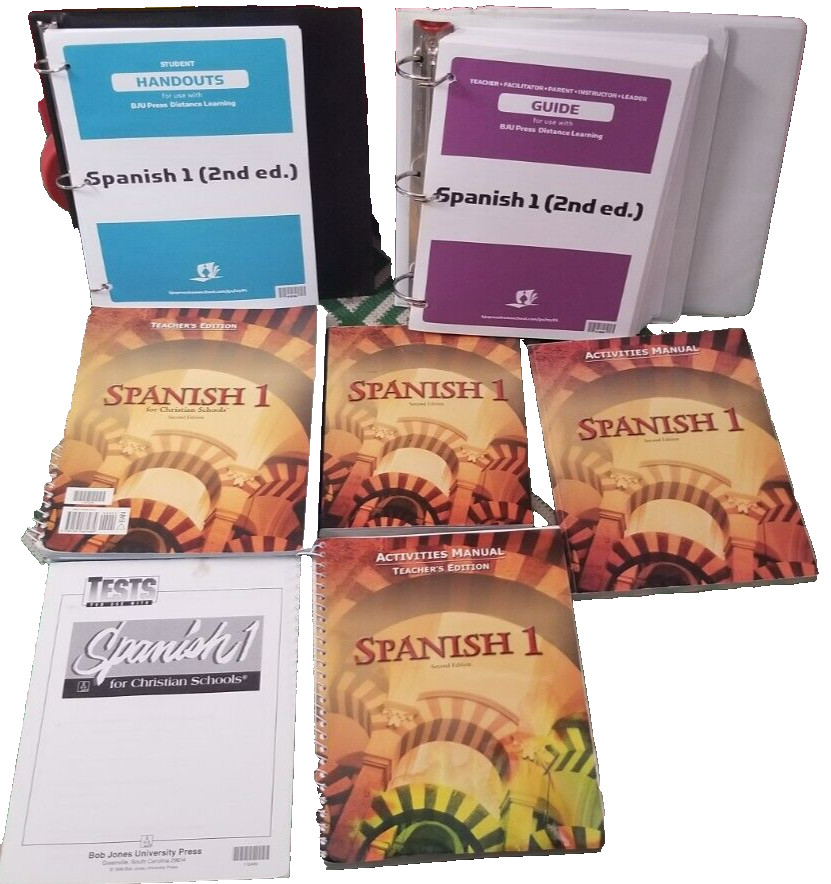 Spanish 1 – BJU SPANISH 1 – 2ND EDITION -learn Spanish Curriculum 7 pieces –