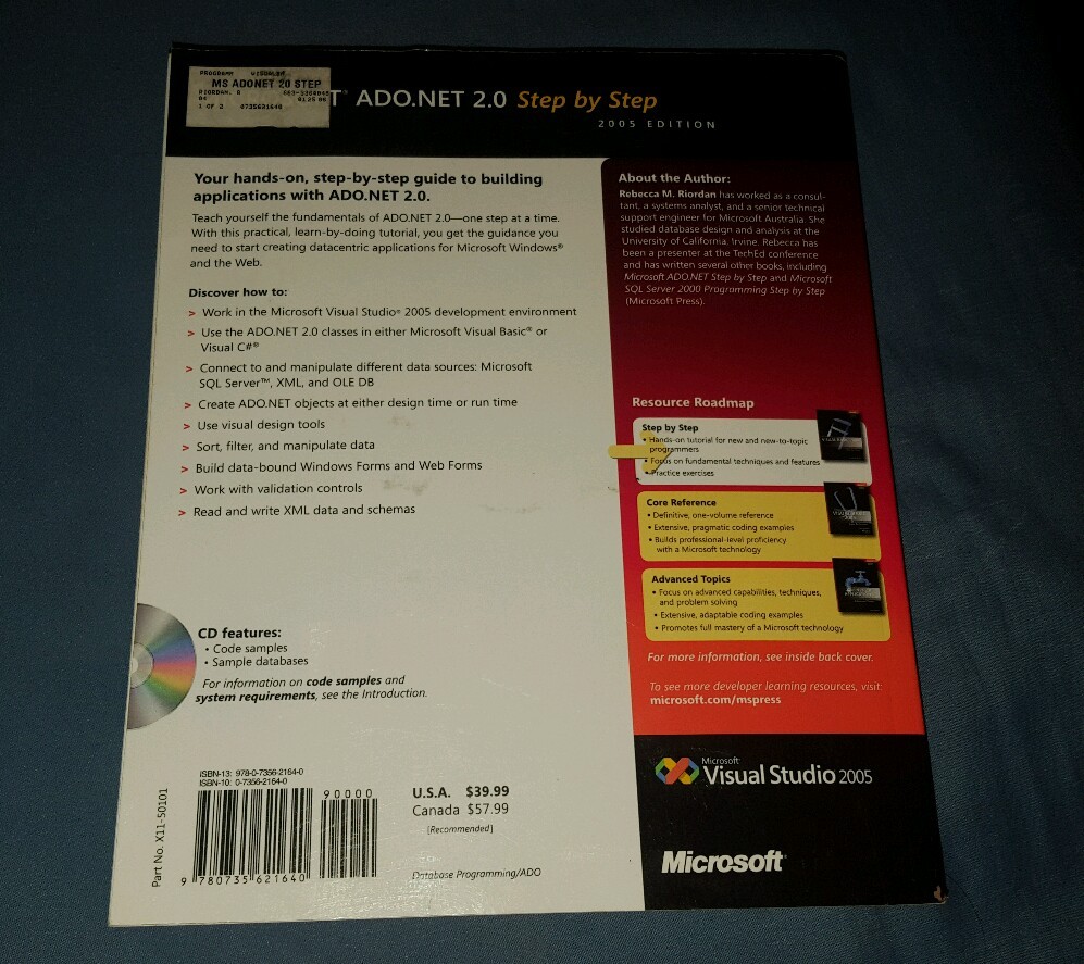 Microsoft ADO.NET 2.0 Step by Step (2005 Edition) Softcover