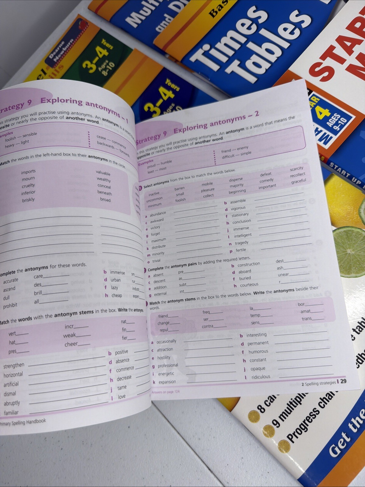 Excel Basic Skills Workbooks Ages 7-10 Spelling Handbook Homeschooling