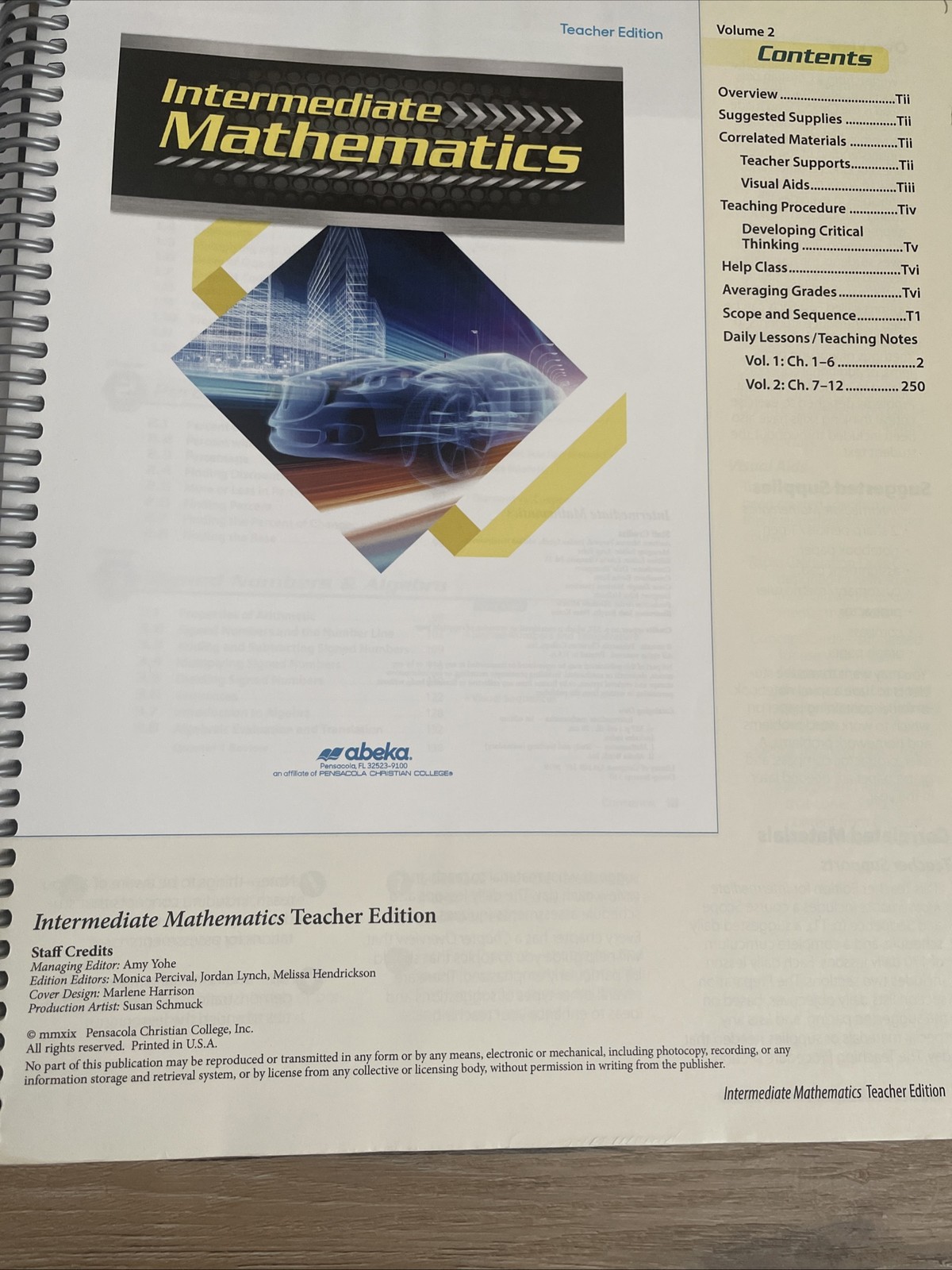 (3) Textbooks Abeka Intermediate Mathematics, Grade 7, Homeschool, USED