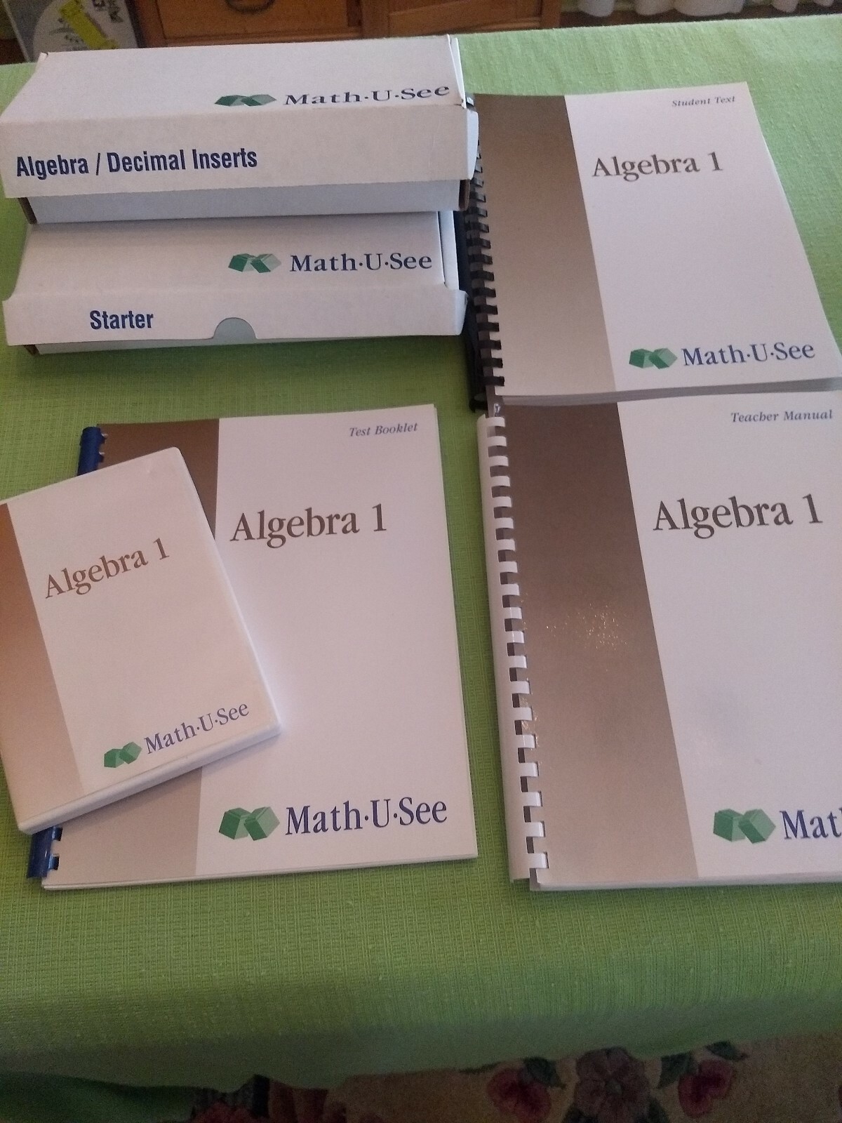 Math U See Algebra 1 Starter, decimal inserts Test DVD Student Booklet Manual