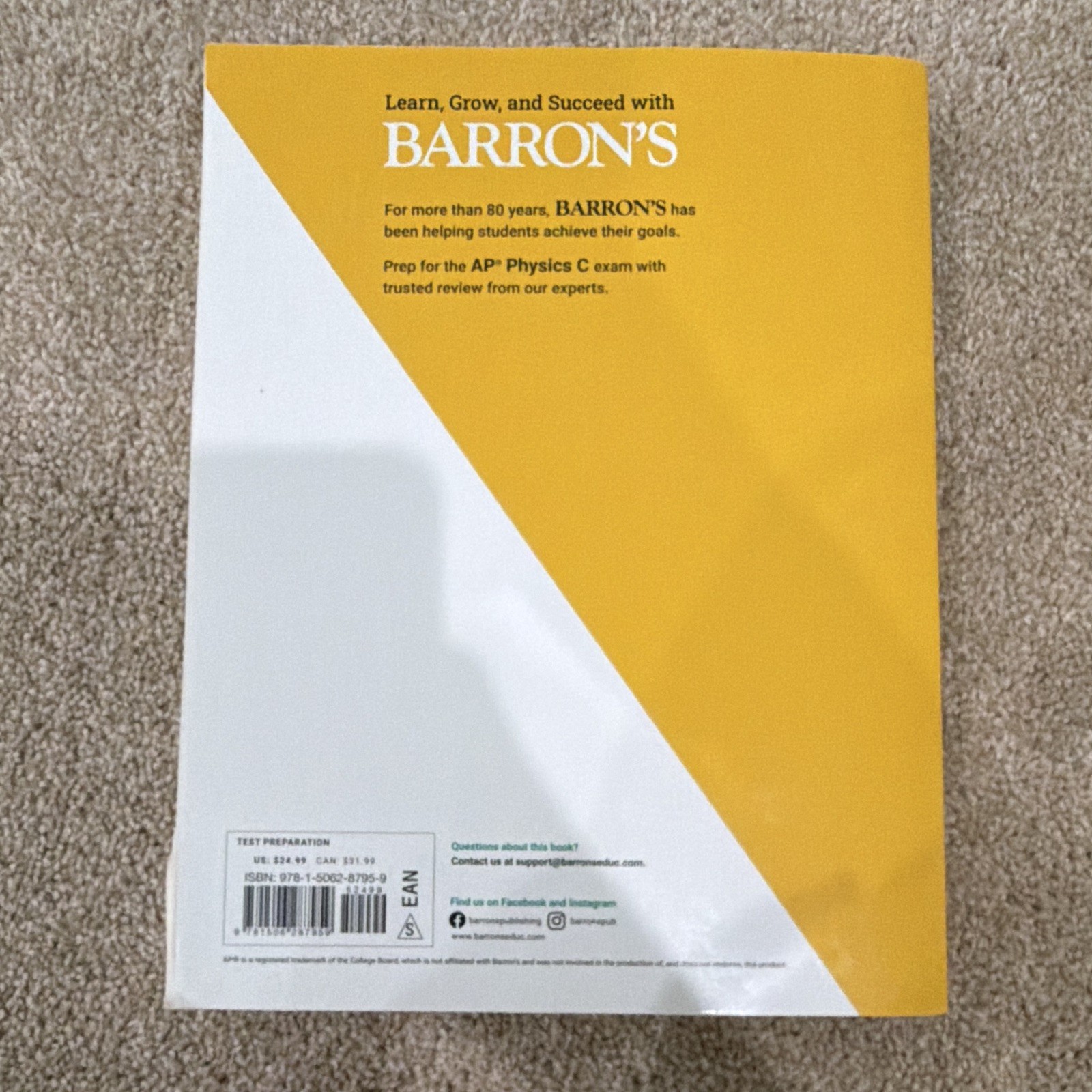 Barron’s AP Physics C Premium 2024 Study Guide w/ Online Practice