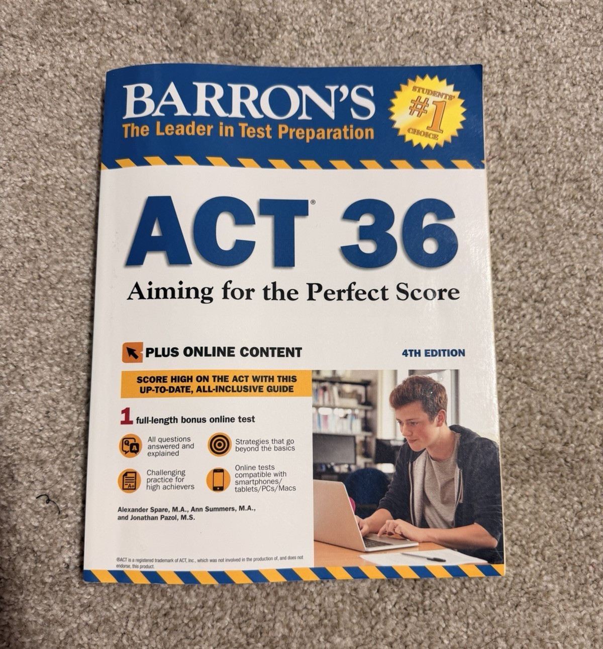Barron’s ACT 36 Aiming for the Perfect Score Study Guide 4th Ed 2018