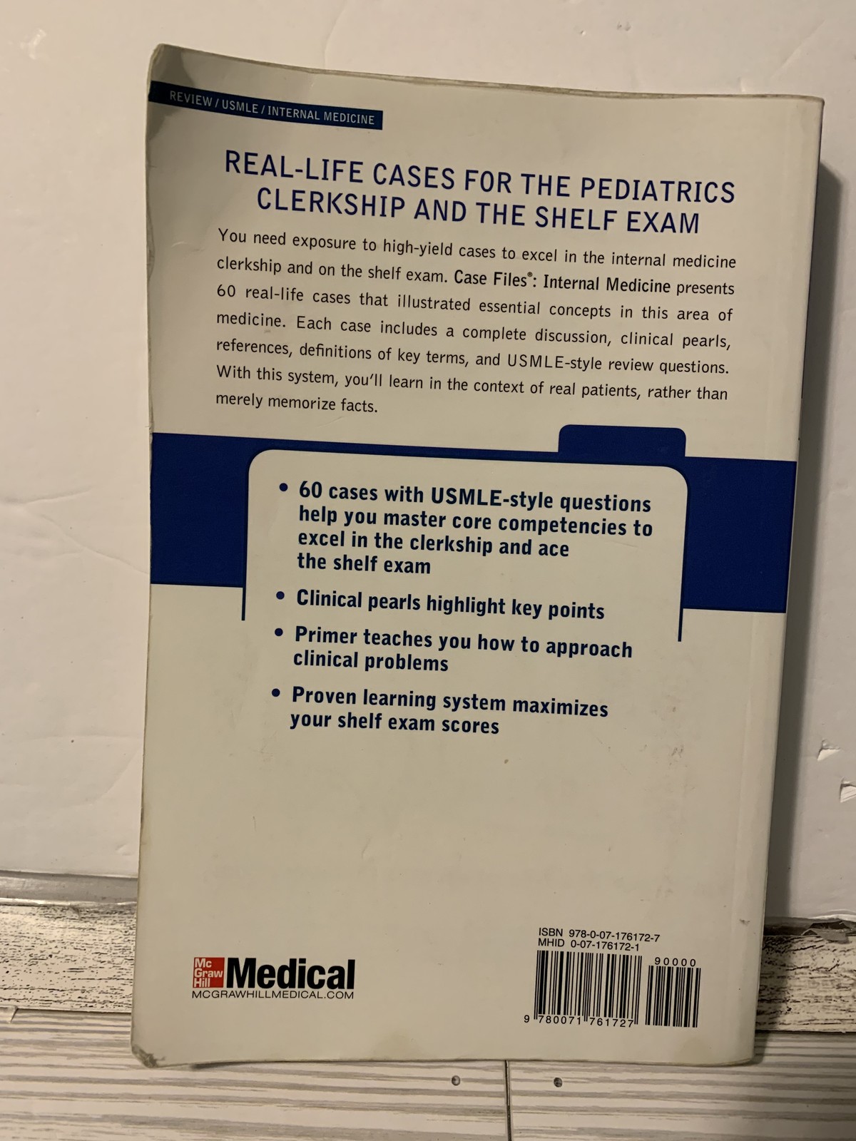 Case Files Internal Medicine Fourth Edition USMLE Shelf Exam Toy Patlan Softcove