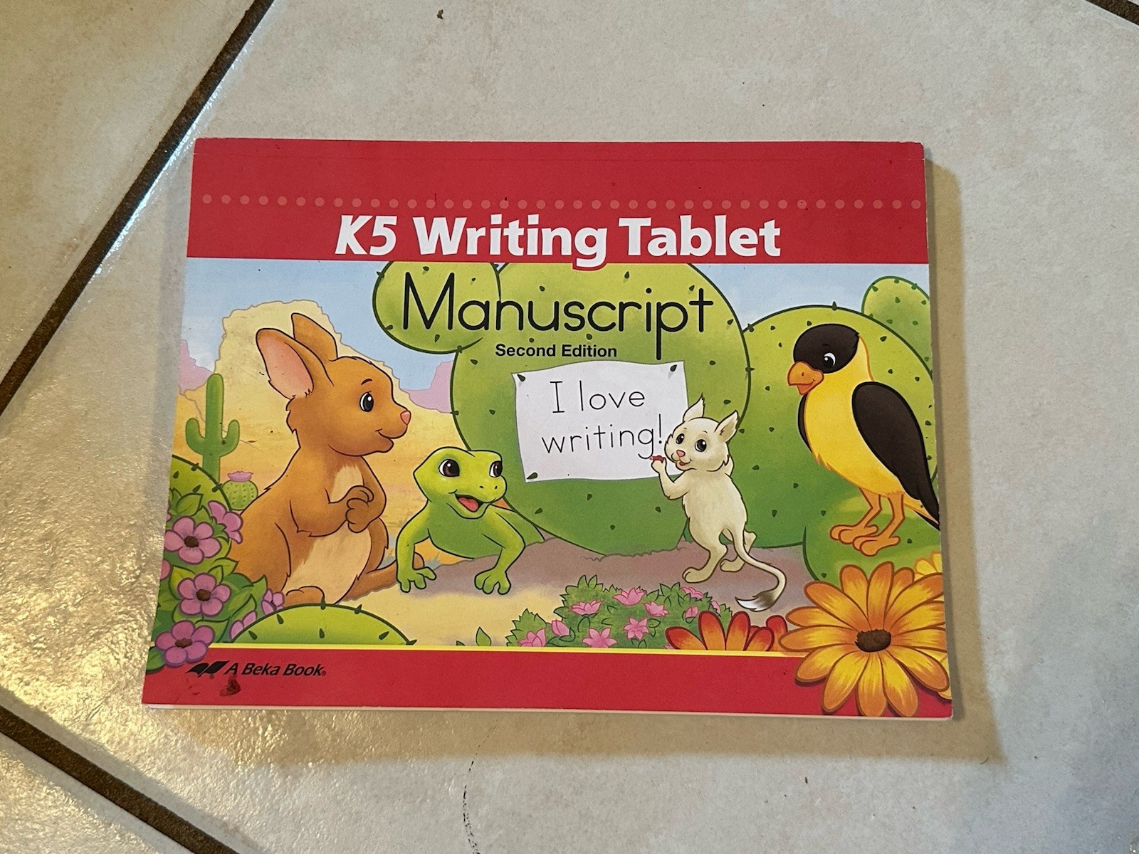 Abeka K5 Manuscript Writing Tablet – Kindergarten Homeschool Handwriting Book