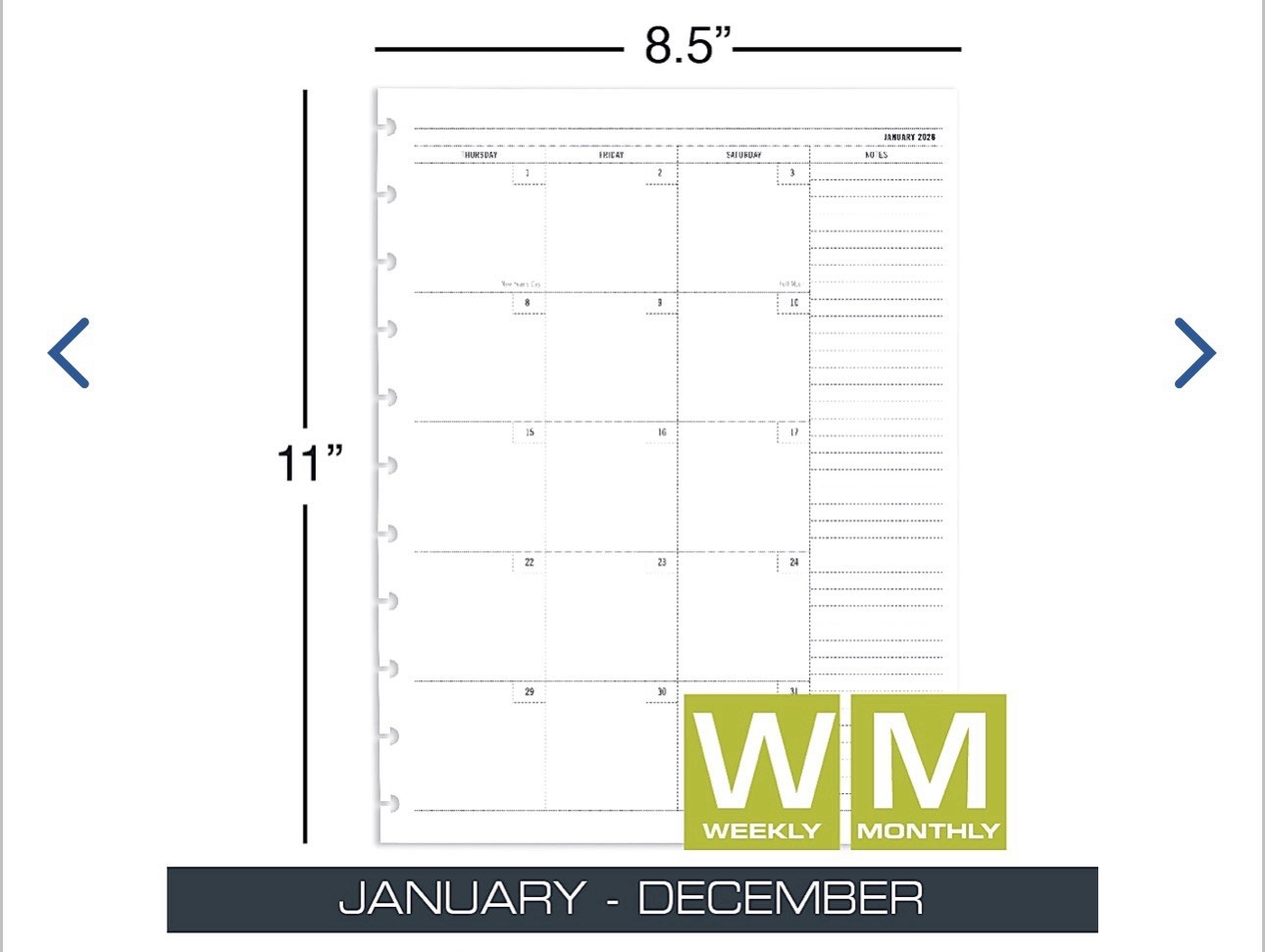 TUL 2026 Weekly Planner Pages, Letter Sz, 2 Pages/Week, Monthly Calendar Pages