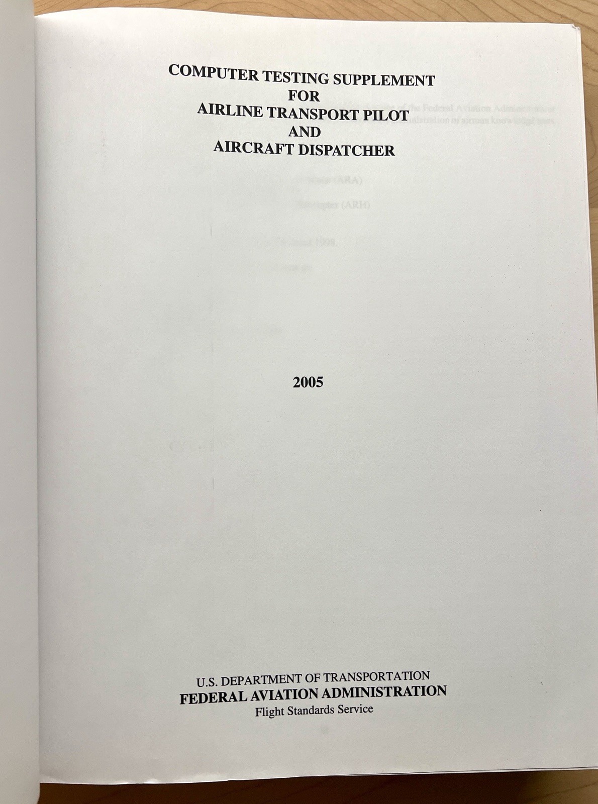 FAS-CT-8080-7C Computer Testing Supplement Airline Transport Pilot Aircraft Disp
