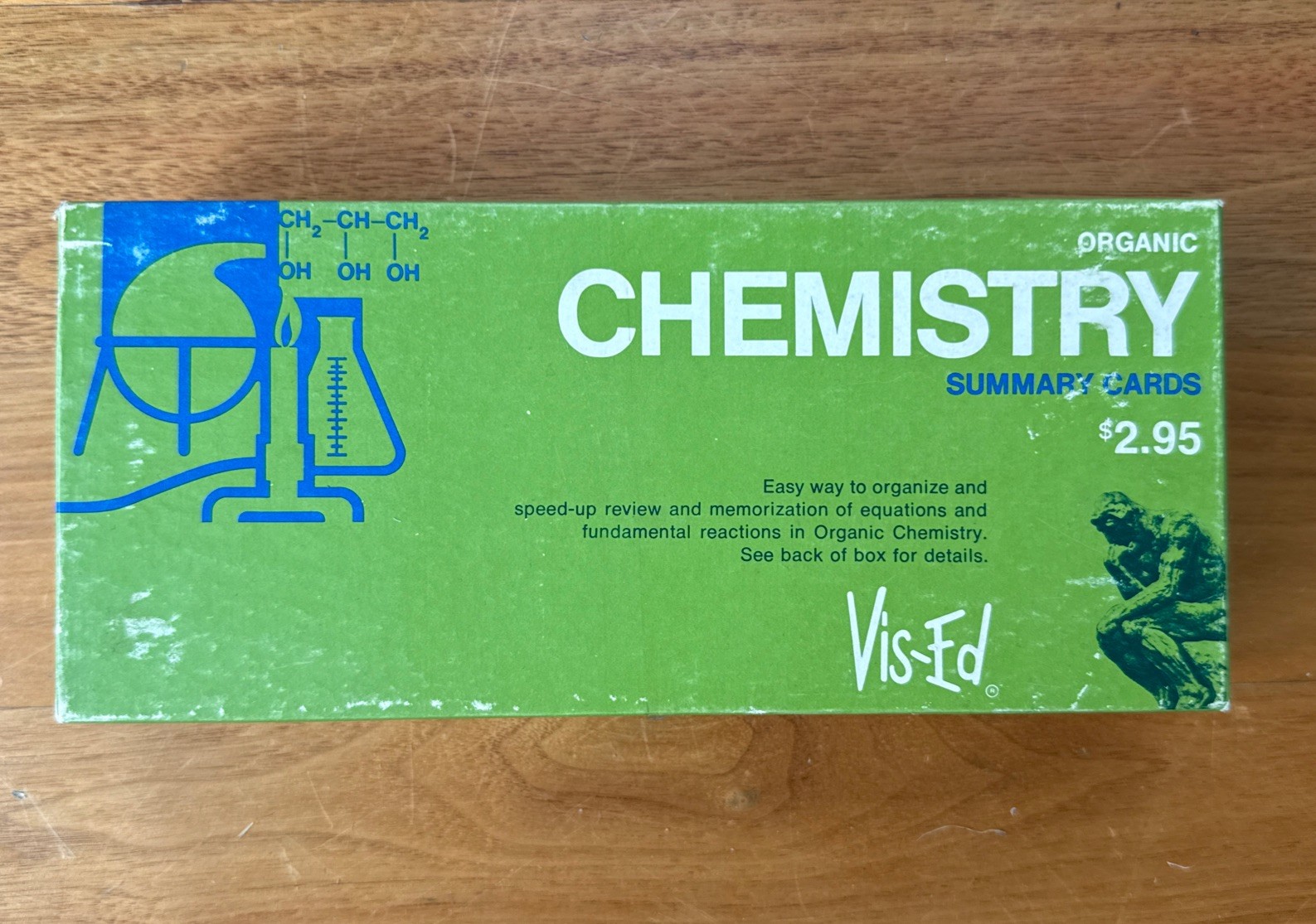 Organic Chemistry Summary Flash Cards Vis-Ed Vintage Green Box