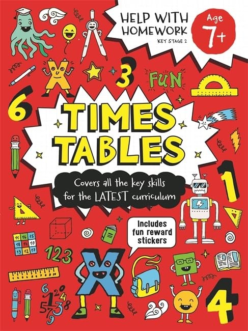 Help With Homework: Age 7+ Times Tables by Igloo Books Book The Fast Free