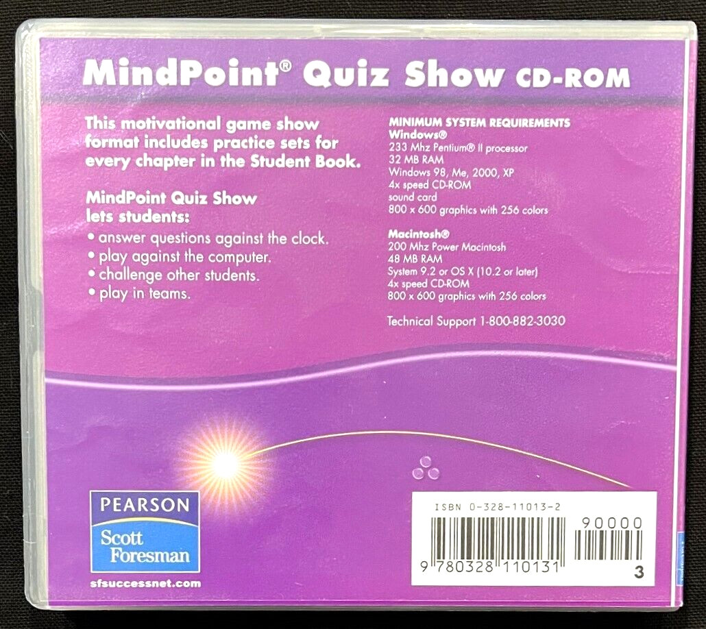 3rd Grade – SCIENCE – MINDPOINT QUIZ SHOW CD-ROM (2006, Scott Foresman)