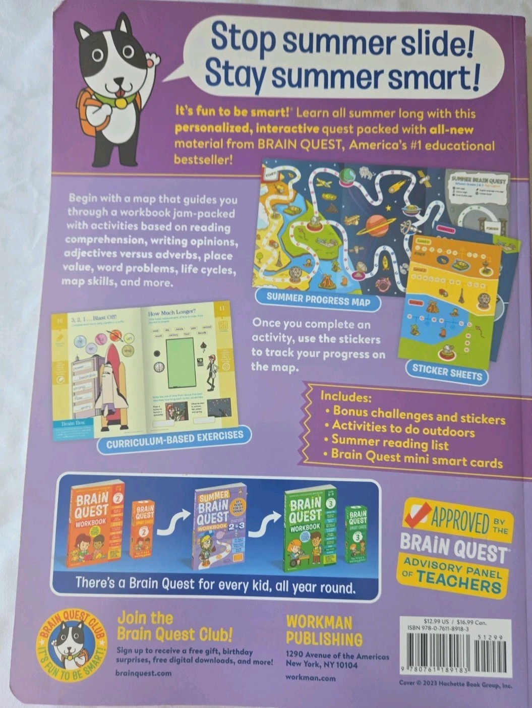Workman Publishing Brain Quest Workbook Grades 2-3 Over 150 Stickers 2022