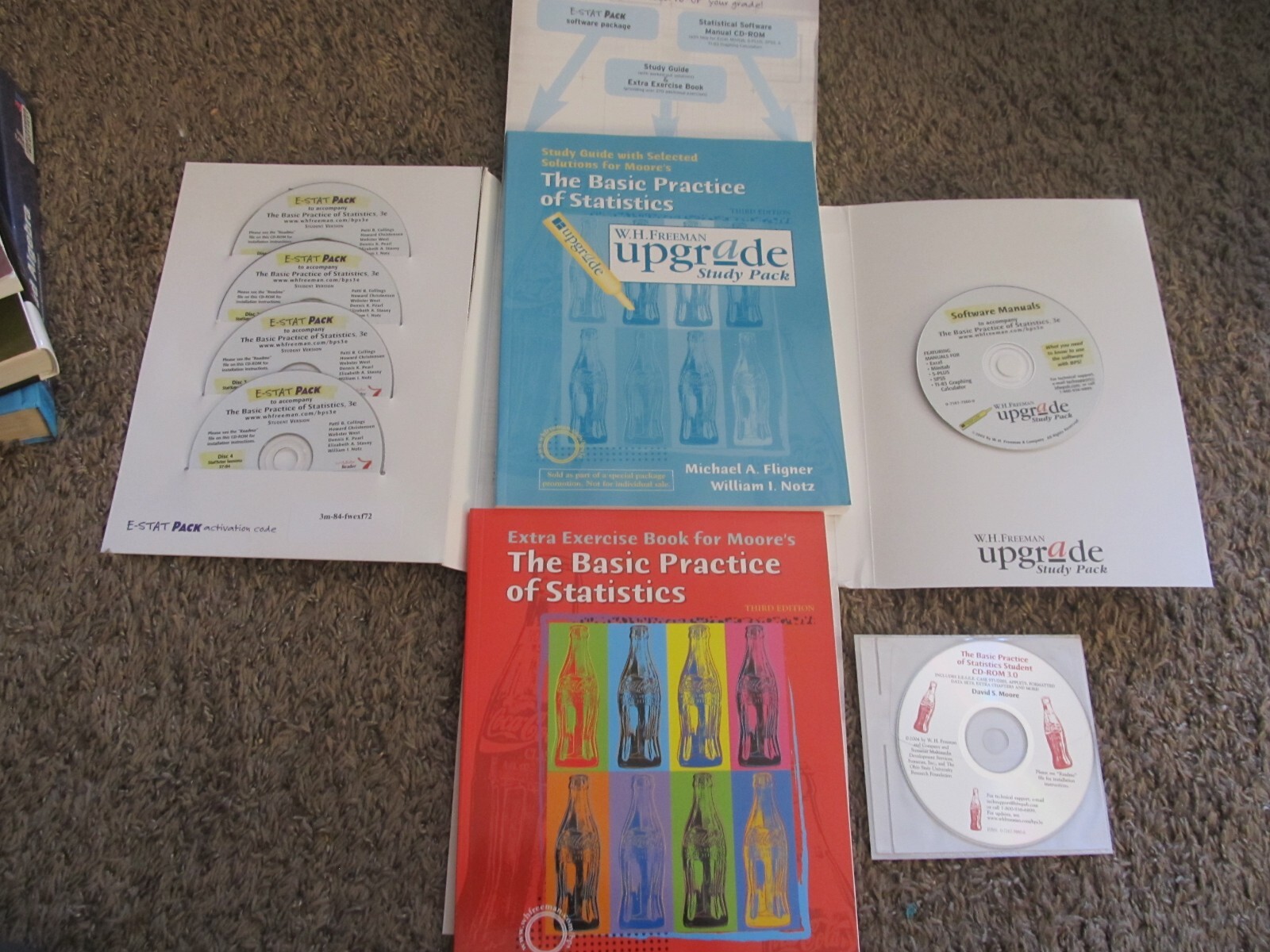 Freeman Upgrade Study Pack BASIC PRACTICE OF STATISTICS David Moore SET CD Softw