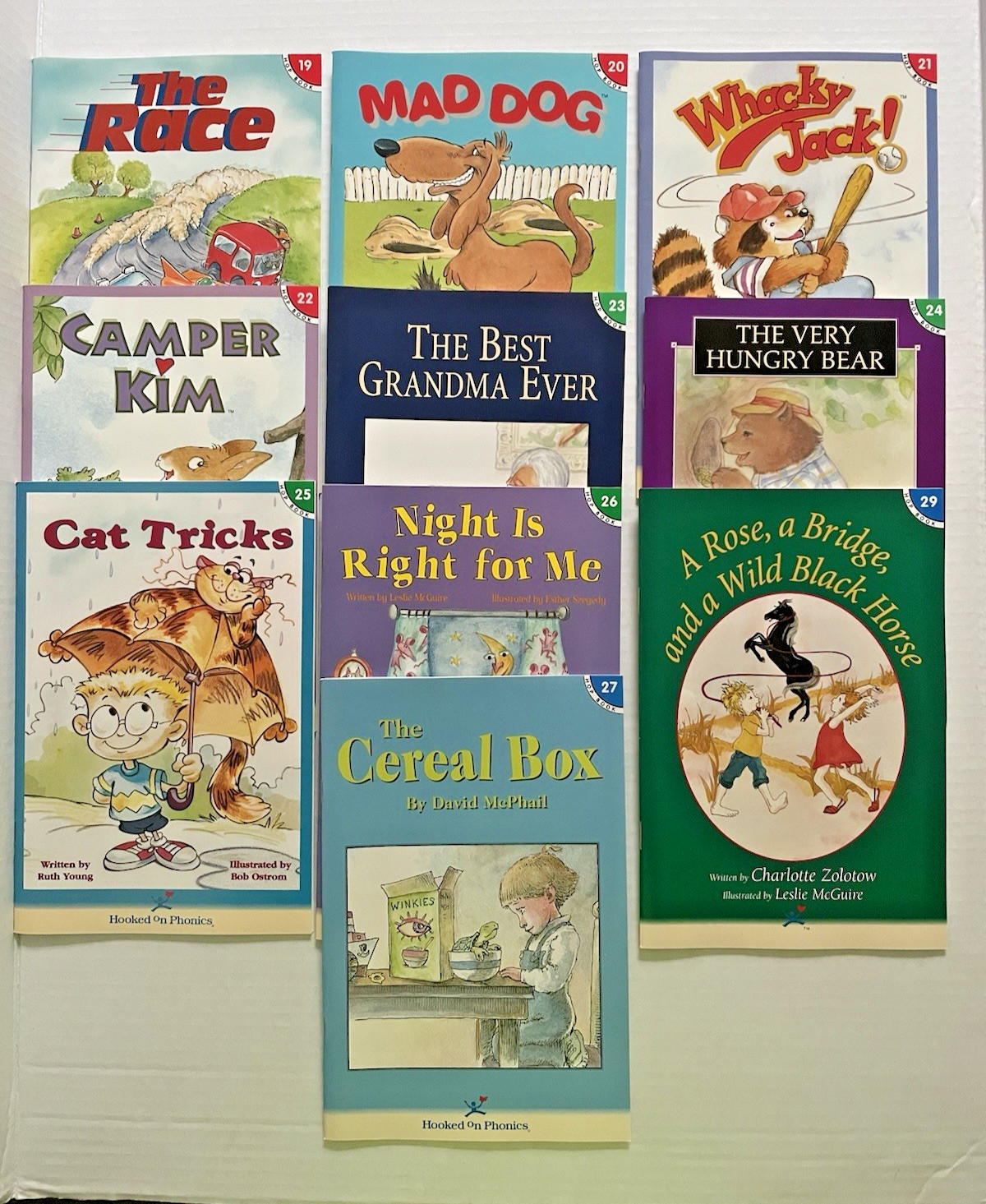 Hooked On Phonics Reader and Picture Book Lot Books 19-27, 29 Used
