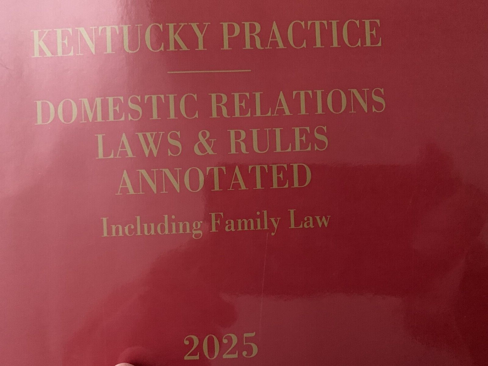 2025 Kentucky Domestic Relations Laws and Rules Annotated 9798350218558 REUTERS