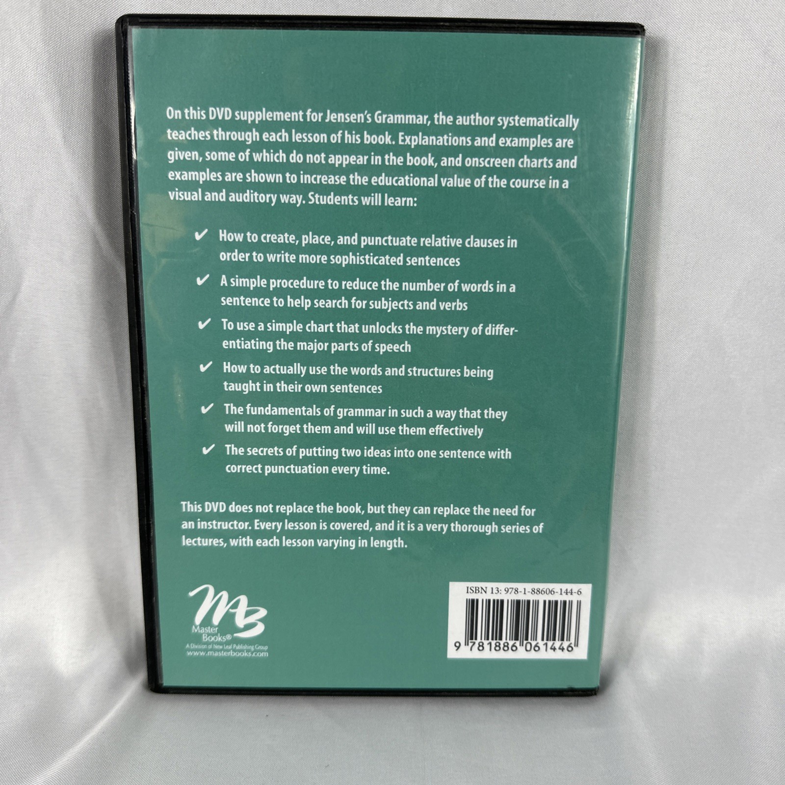 Jensen’s Grammar Your One Stop Source for Learning Grammar Books + DVD Set EUC