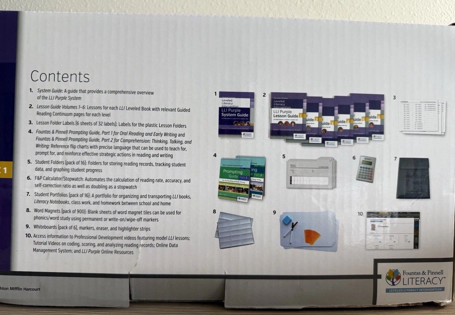 Fountas & Pinnell LLI Purple System Box 1 Teacher Materials Spiral Bound Set