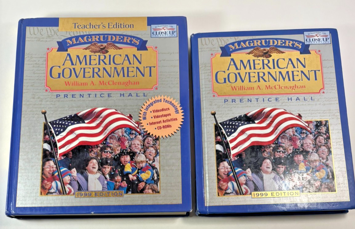 Magruder’s American Government by William A. McClenaghan 1999 TE/SE Set Accept.