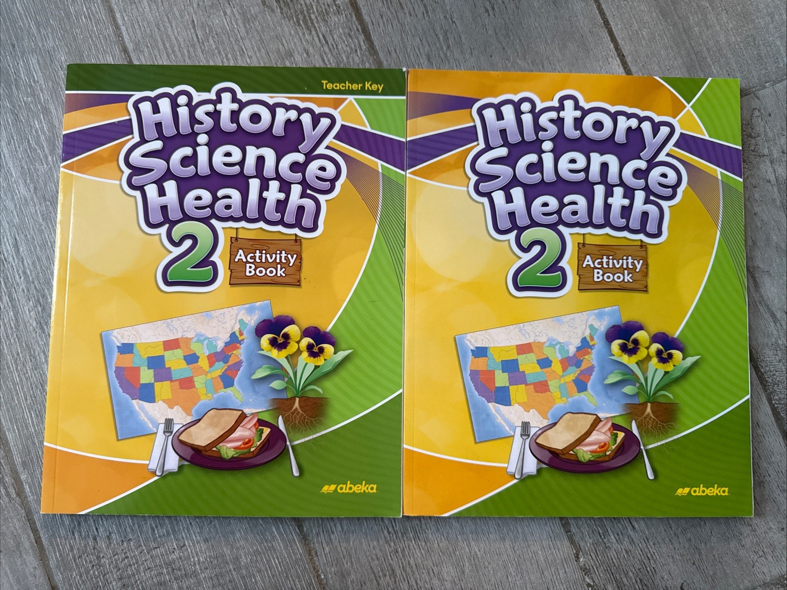 Abeka History Science Health 2 Student Activity Book + Teacher Key
