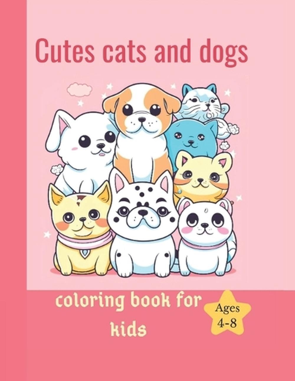 Adorable Pets Coloring Book for Kids Ages 4-8: Charming Cartoon Cats, Dogs & Paw