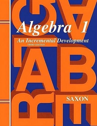 saxon math algebra 1, Textbook, Test forms and Answer key homeschool packet