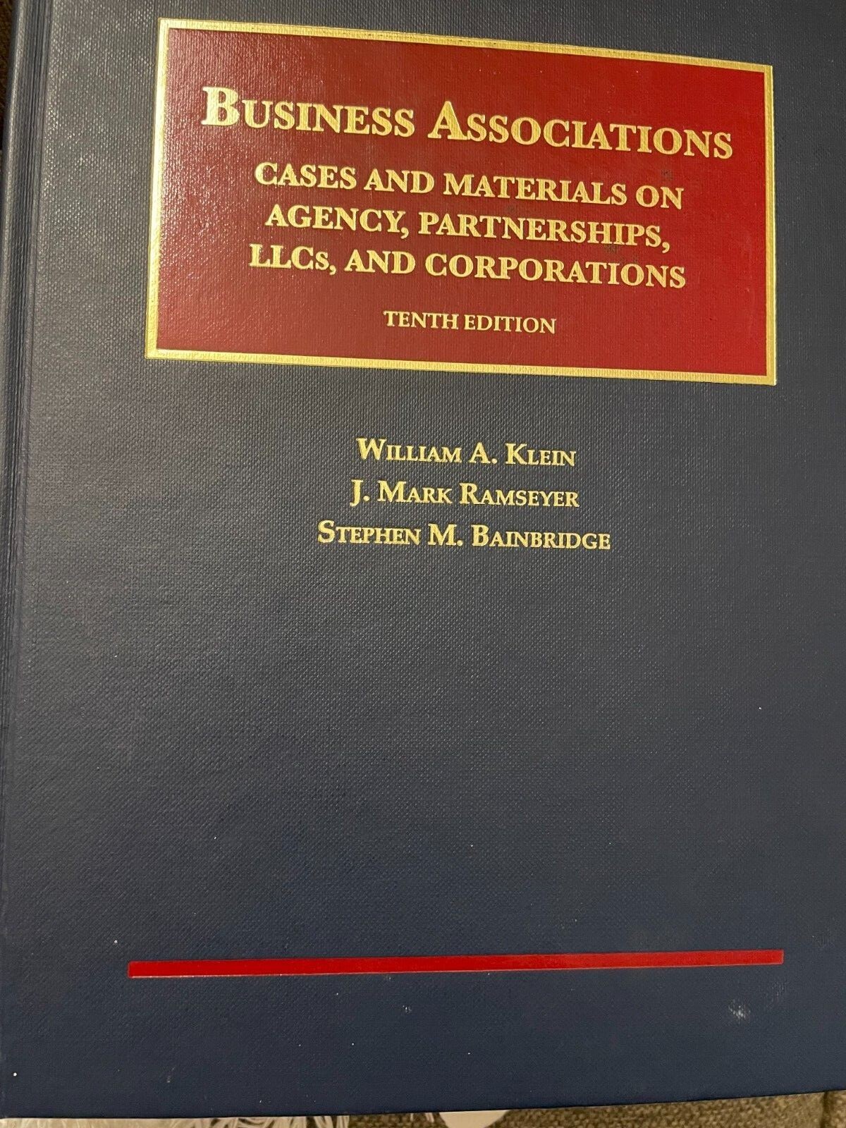 Business Associations – Law Textbook Hardcover