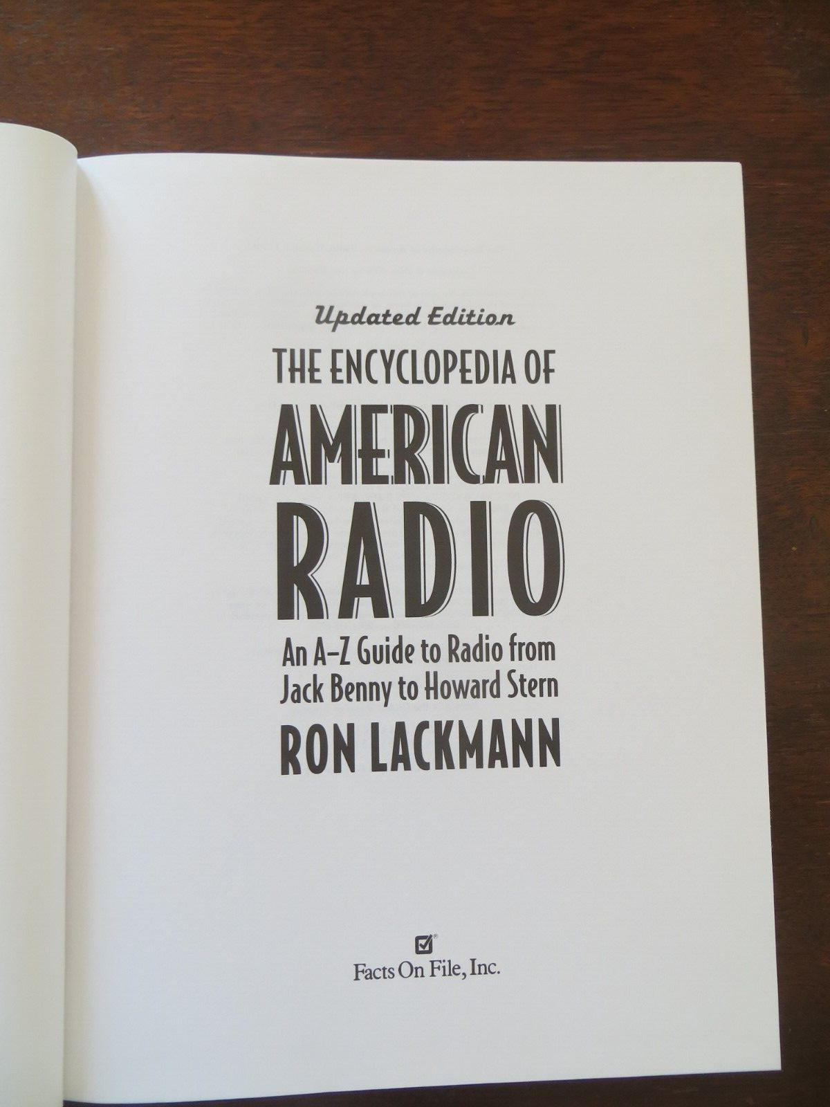 2000 Updated Edition The Encyclopedia Of American Radio Ron Lackmann Hardcover