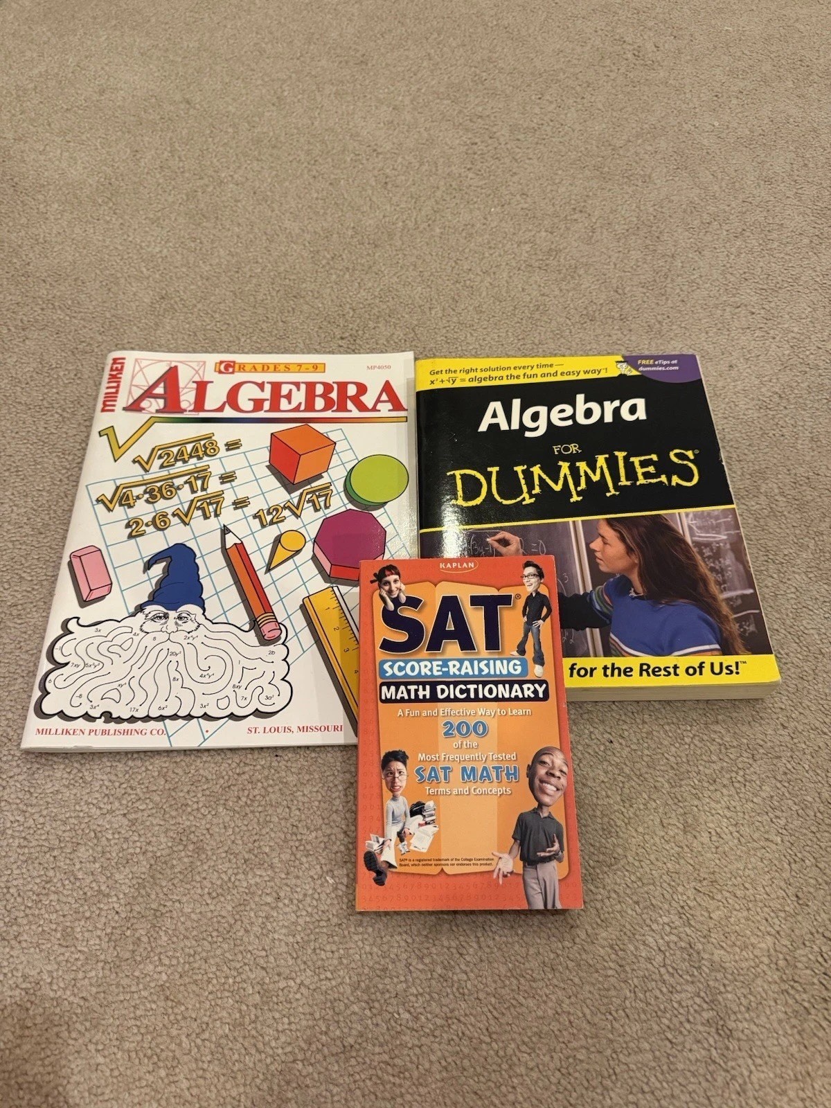 Algebra I for Dummies by Mary Jane Sterling SAT Score Raising Math Dictionary