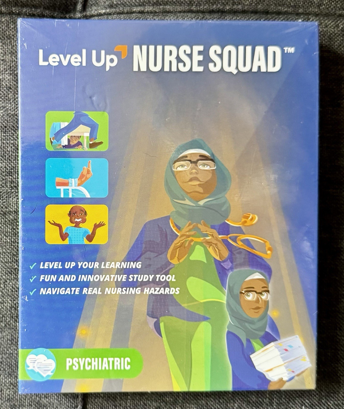 Level up RN Nurse Squad Psychiatric Educational Card Game Group Study Tool