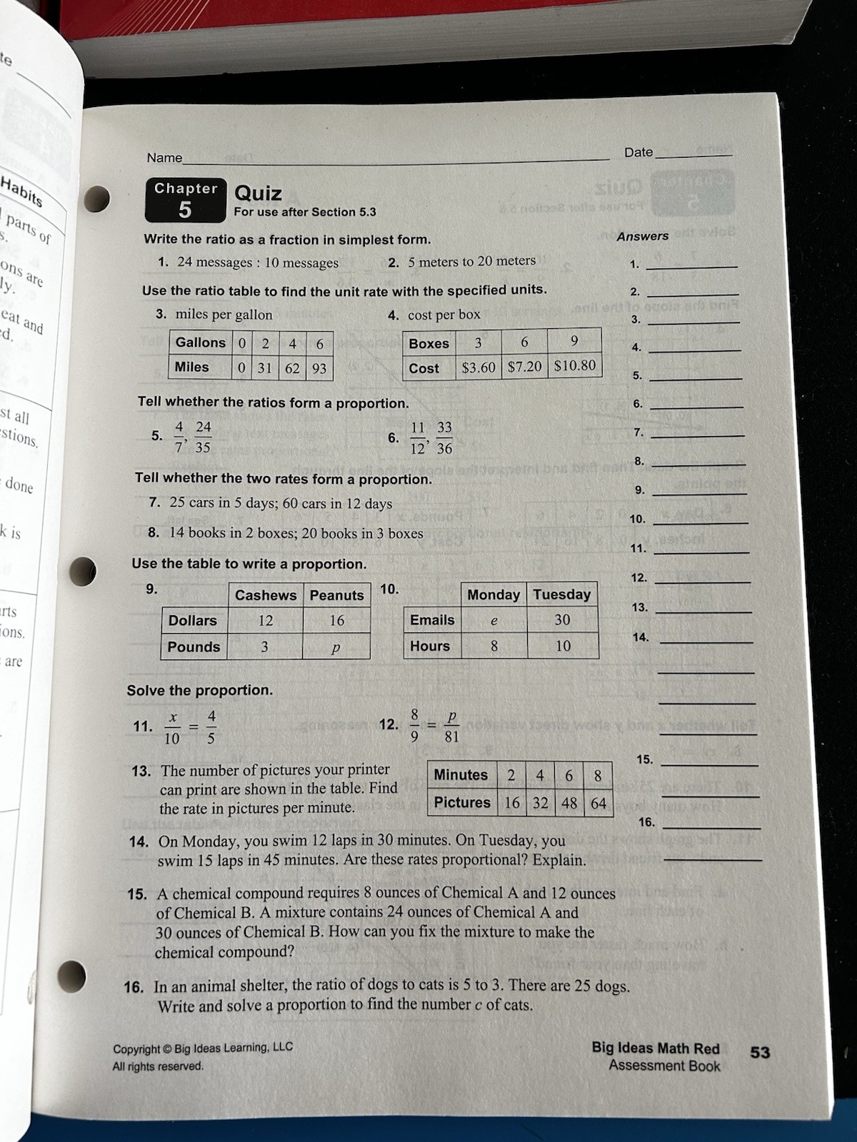 Math Big ideas Course 2