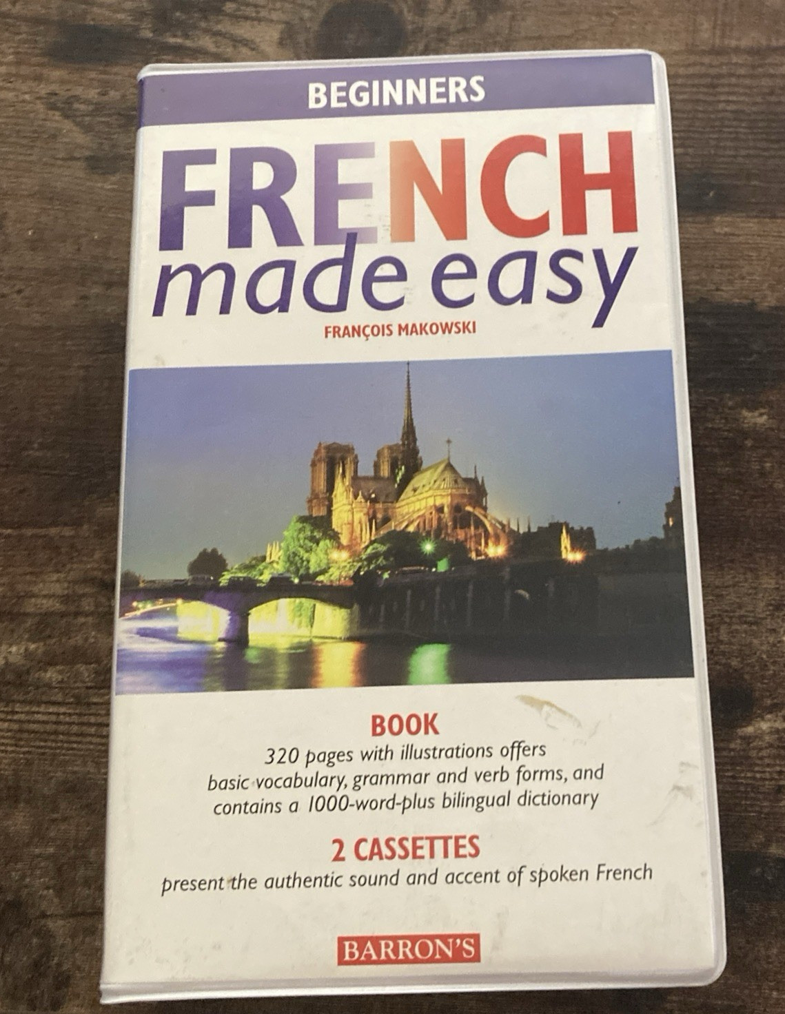 French Made Easy Beginners Book & 2 Cassette Tapes Language Learning Set