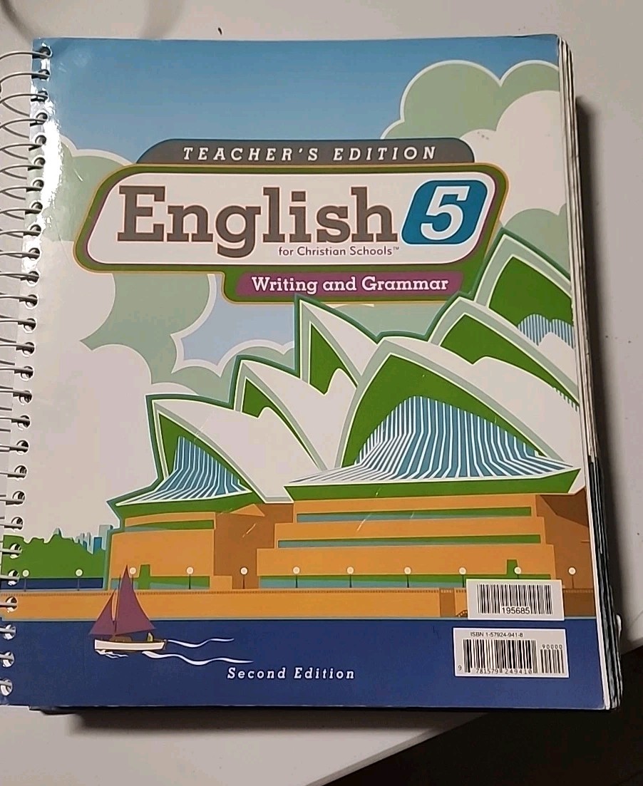 BJU Press English 5 Writing And Grammar Teacher’s Edition 2nd Ed w/ CD-ROM