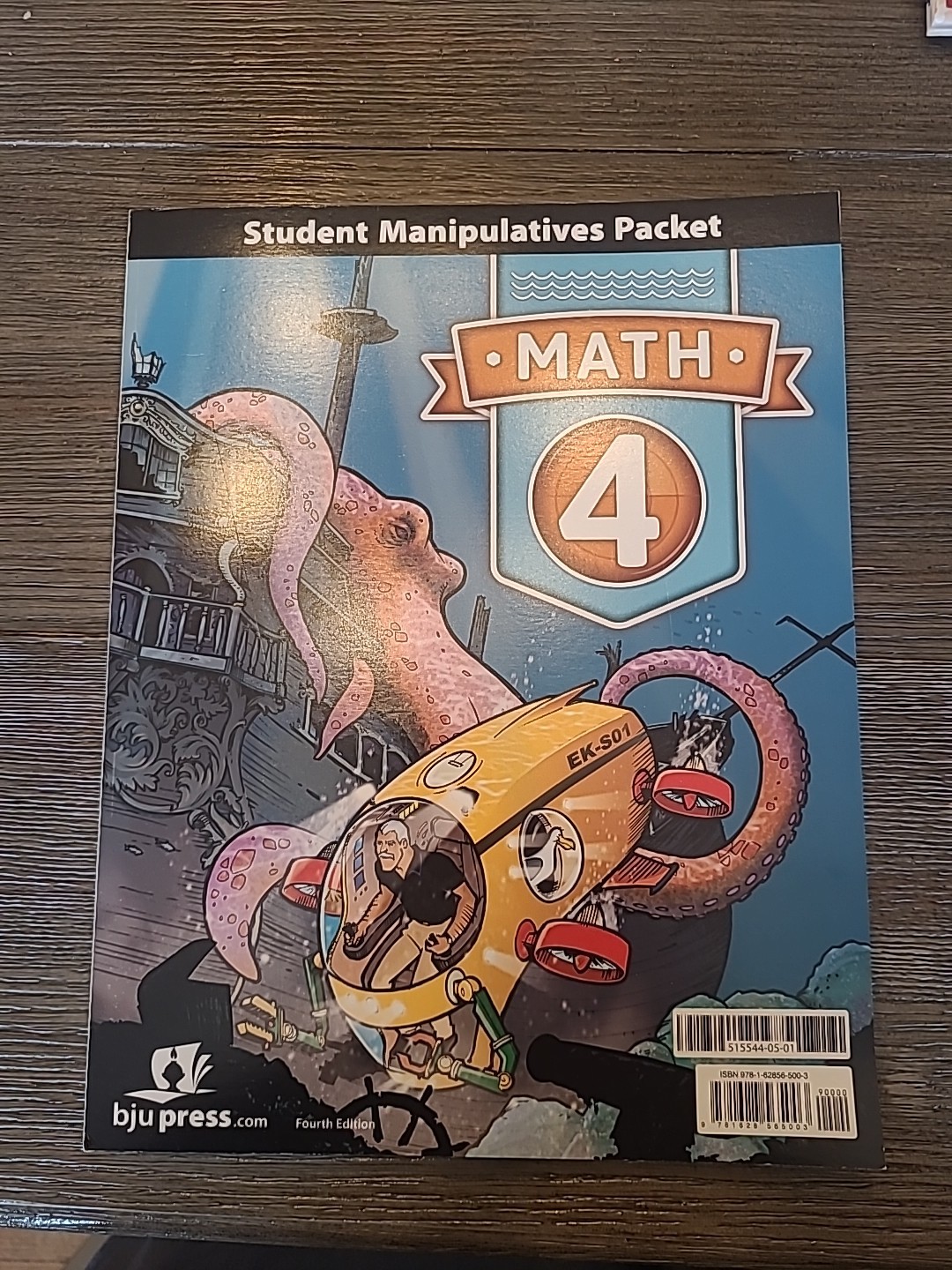 BJU Math 4 Student Manipulatives Packet 4th Edition Unused