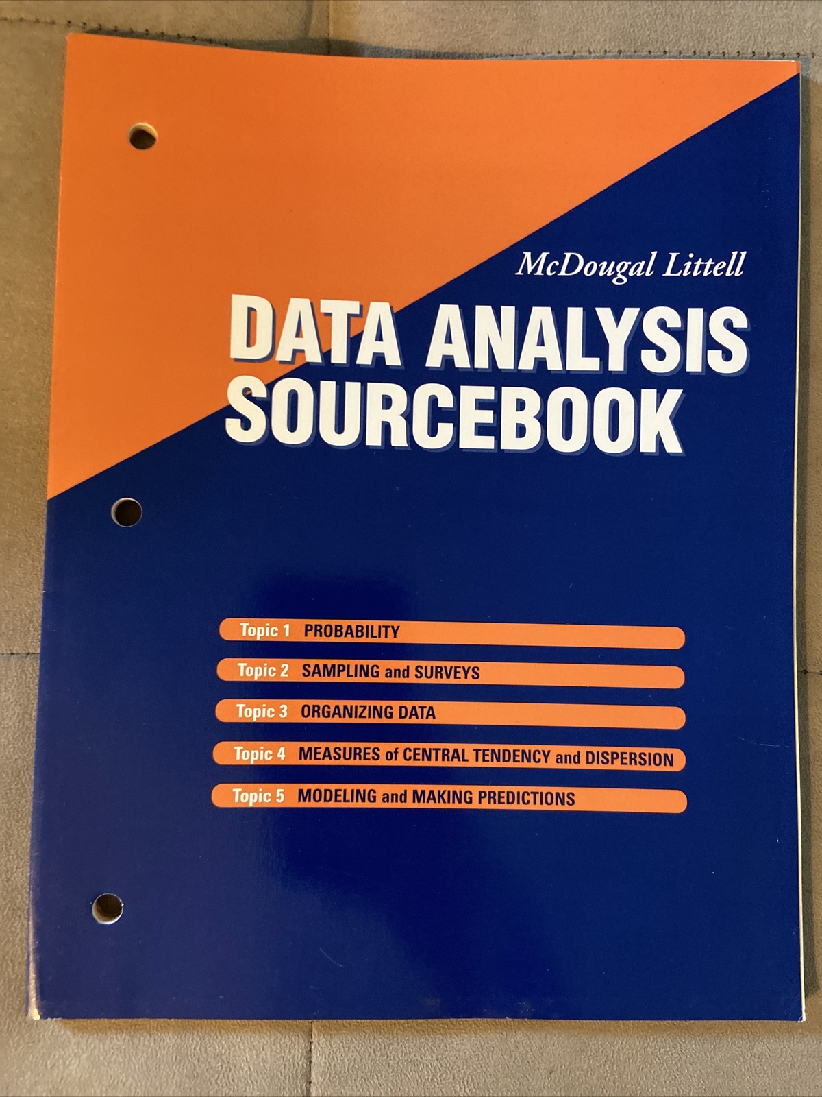 Data Analysis Sourcebook McDougal Littell Learning Material