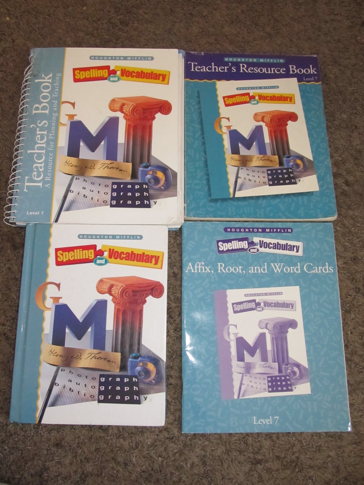 Houghton Mifflin SPELLING AND VOCABULARY 7th Grade 7 Student Teacher Edition SET