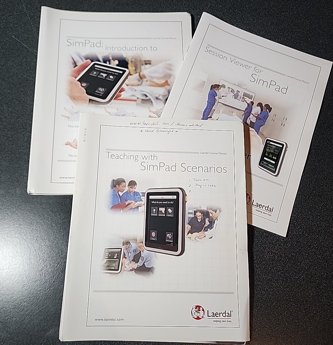 Laerdal SIMPAD Course Manuals & Scenarios–one Cover Has writing*