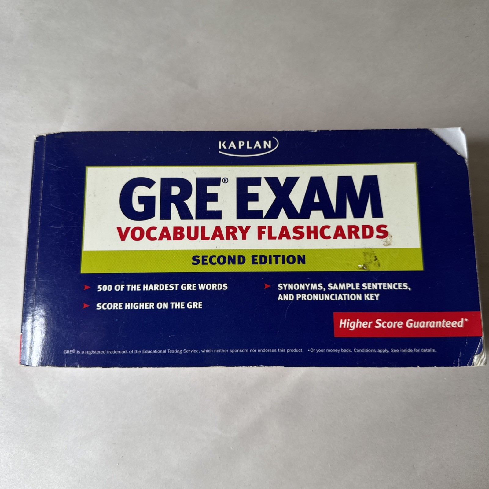 Kaplan GRE Exam Vocabulary Flashcards 2nd Edition Test Prep 500 Words