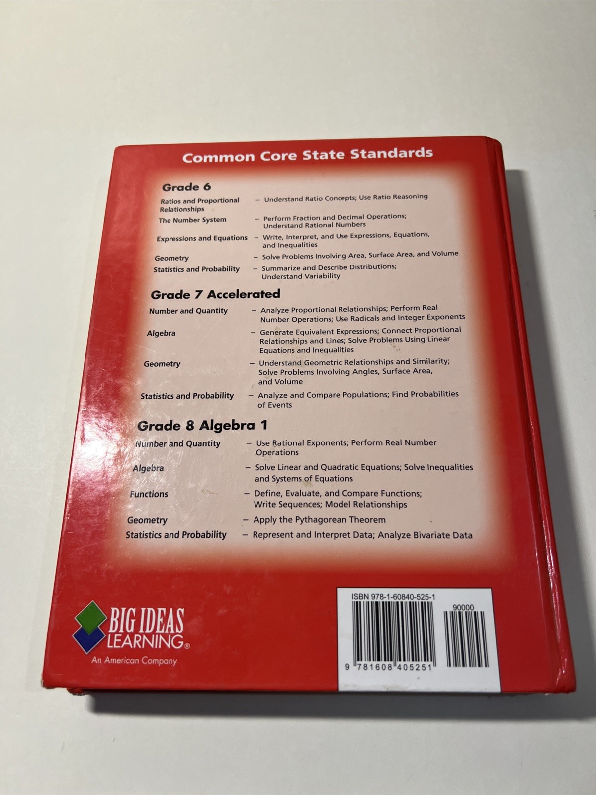 BIG IDEAS MATH: Teacher Edition Accelerated 7 2014 by HOLT MCDOUGAL VG