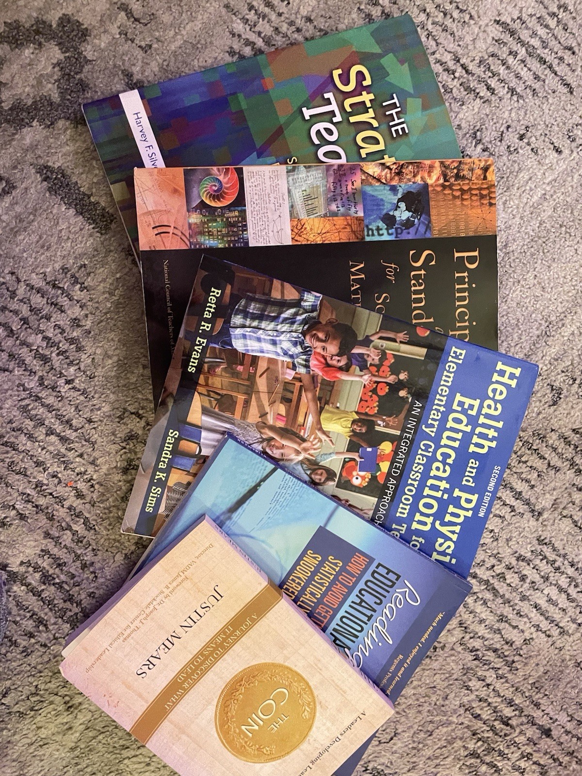 Teacher Education Book Lot of 6 Leadership Math Research & PE Guides